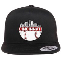 Cincinnati Vintage Baseball Tee Distressed Gameday Retro Flatbill Hat