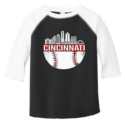 Cincinnati Vintage Baseball Tee Distressed Gameday Retro Toddler Fine Jersey T-Shirt