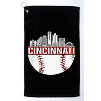 Cincinnati Vintage Baseball Tee Distressed Gameday Retro Golf Towel