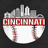 Cincinnati Vintage Baseball Tee Distressed Gameday Retro Golf Towel