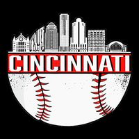 Cincinnati Vintage Baseball Tee Distressed Gameday Retro Womens T-Shirt