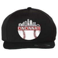 Cincinnati Vintage Baseball Tee Distressed Gameday Retro Wool Snapback Cap