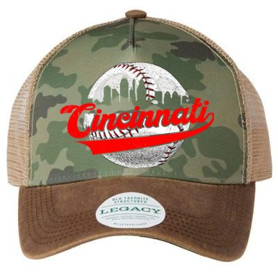 Cincinnati Vintage Baseball Lover Retro Game Day Dad Mom Gift Legacy Tie Dye Trucker Hat