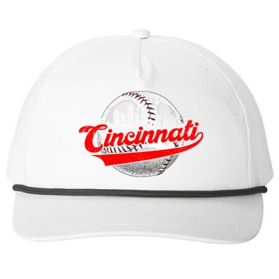 Cincinnati Vintage Baseball Lover Retro Game Day Dad Mom Gift Snapback Five-Panel Rope Hat