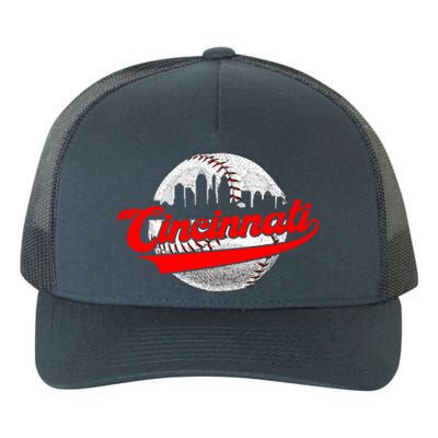 Cincinnati Vintage Baseball Lover Retro Game Day Dad Mom Gift Yupoong Adult 5-Panel Trucker Hat