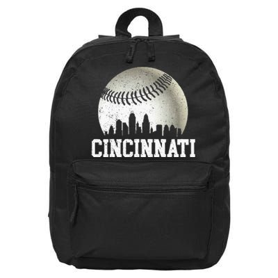 Cincinnati Vintage Baseball Distressed 16 in Basic Backpack