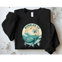 Cool Vintage Bubbles Up Shark Sweatshirt