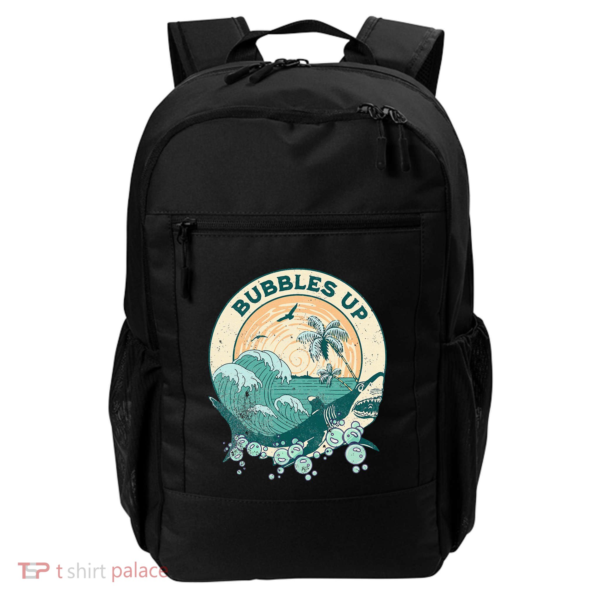 Cool Vintage Bubbles Up Shark Backpack