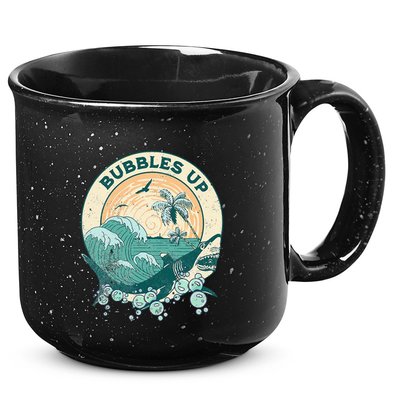 Cool Vintage Bubbles Up Shark 15oz Campfire Ceramic Mug