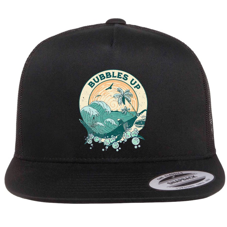 Cool Vintage Bubbles Up Shark Flatbill Hat