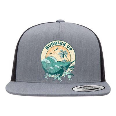 Cool Vintage Bubbles Up Shark Flat Bill Trucker Hat