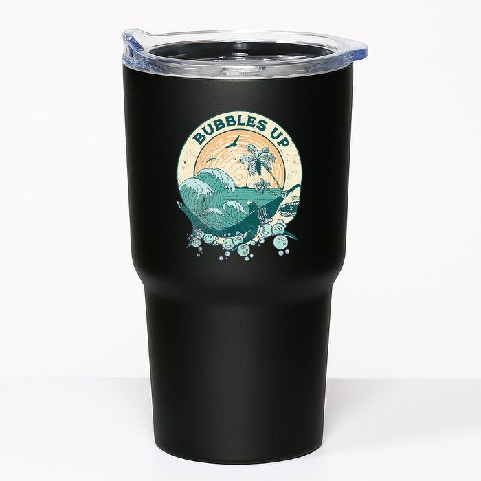 Cool Vintage Bubbles Up Shark Tumbler