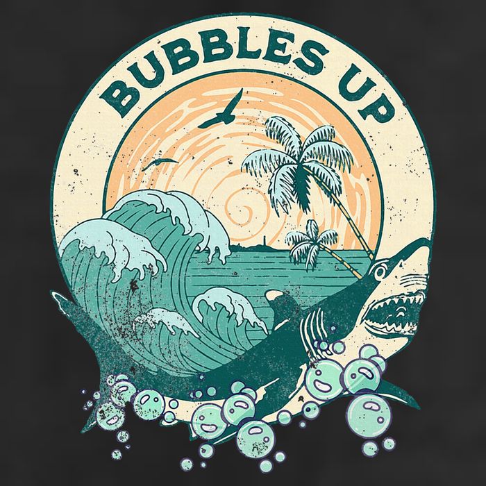 Cool Vintage Bubbles Up Shark Tumbler