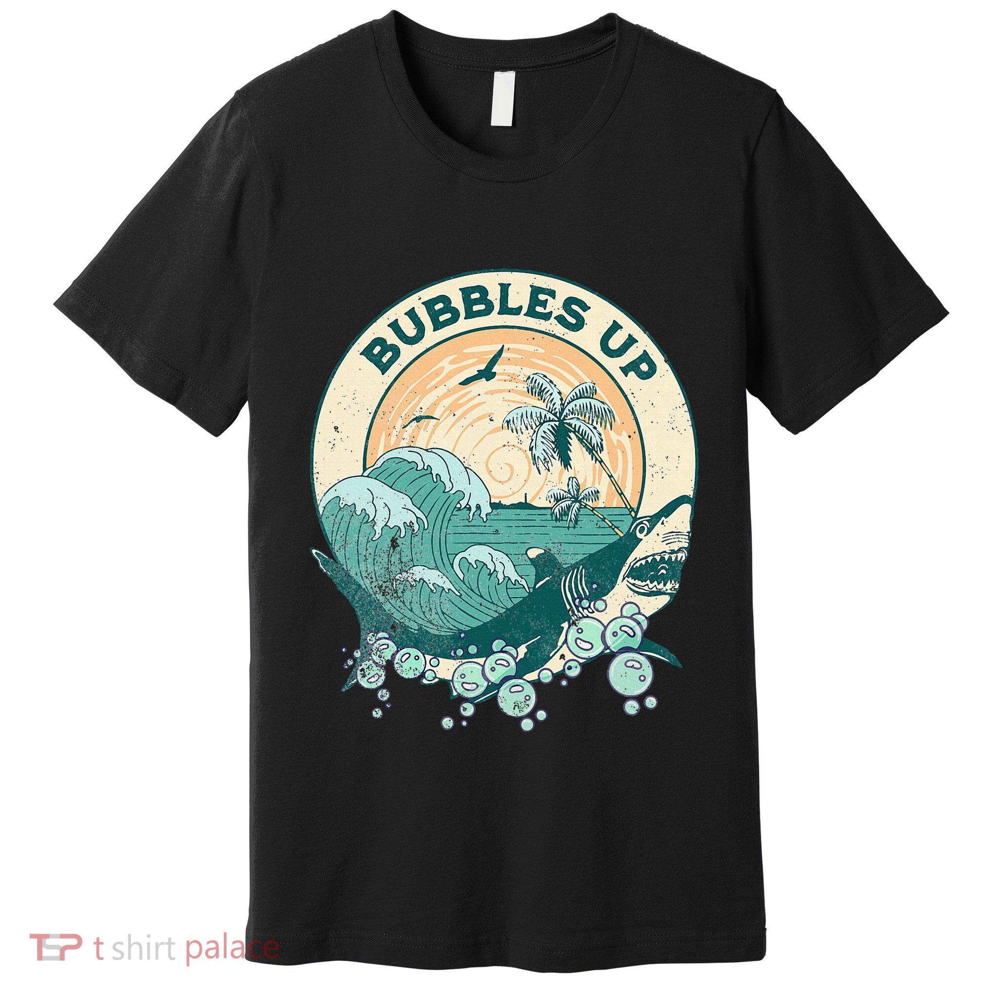Cool Vintage Bubbles Up Shark Premium T-Shirt