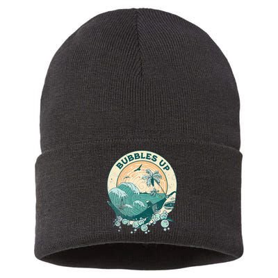 Cool Vintage Bubbles Up Shark Sustainable Knit Beanie