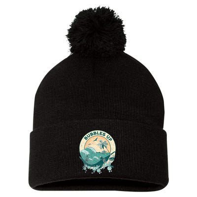 Cool Vintage Bubbles Up Shark Pom Pom 12in Knit Beanie