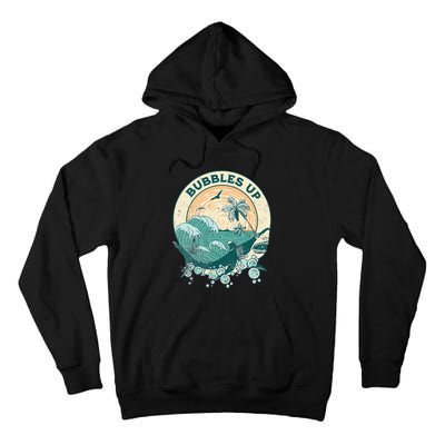 Cool Vintage Bubbles Up Shark Tall Hoodie