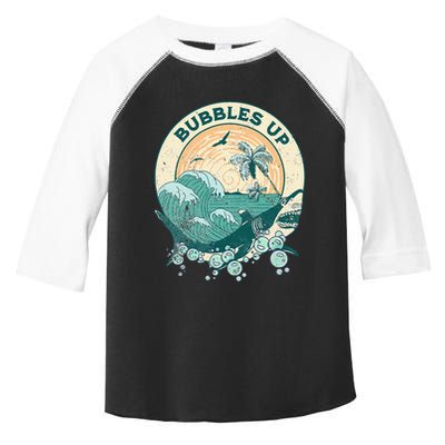 Cool Vintage Bubbles Up Shark Toddler Fine Jersey T-Shirt