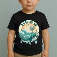 Cool Vintage Bubbles Up Shark Toddler T-Shirt