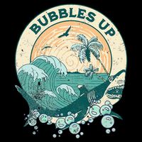 Cool Vintage Bubbles Up Shark Toddler T-Shirt