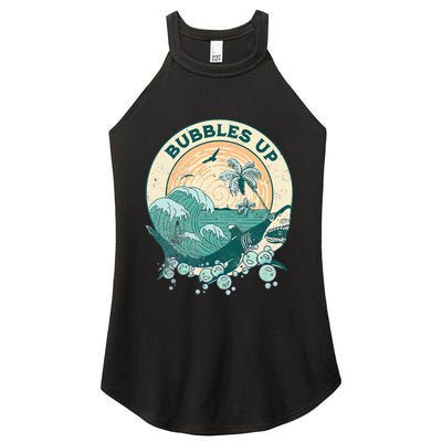 Cool Vintage Bubbles Up Shark Women's Perfect Tri Rocker Tank