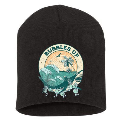 Cool Vintage Bubbles Up Shark Short Acrylic Beanie