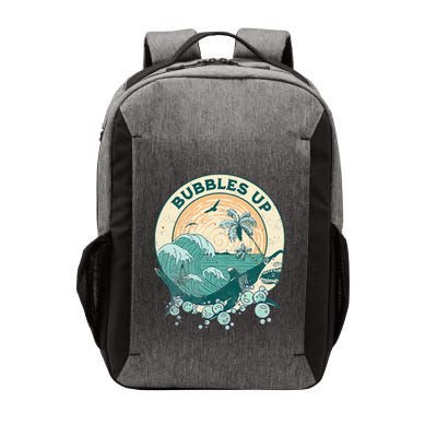 Cool Vintage Bubbles Up Shark Vector Backpack