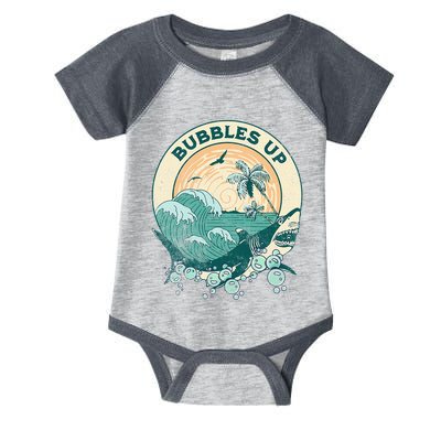 Cool Vintage Bubbles Up Shark Infant Baby Jersey Bodysuit