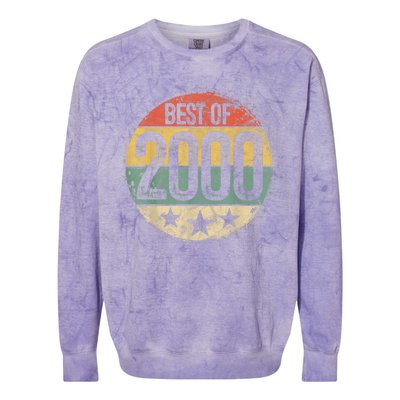 Circular Vintage Best of 2000 23 Year Old Gift 23rd Birthday Colorblast Crewneck Sweatshirt