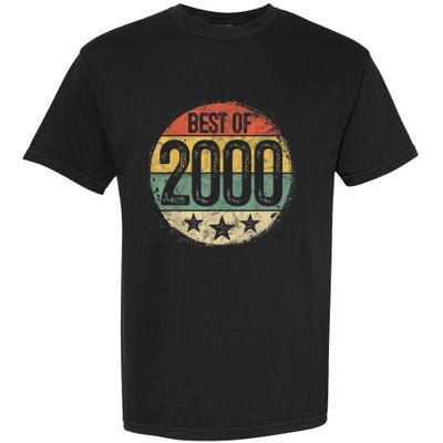 Circular Vintage Best of 2000 23 Year Old Gift 23rd Birthday Garment-Dyed Heavyweight T-Shirt