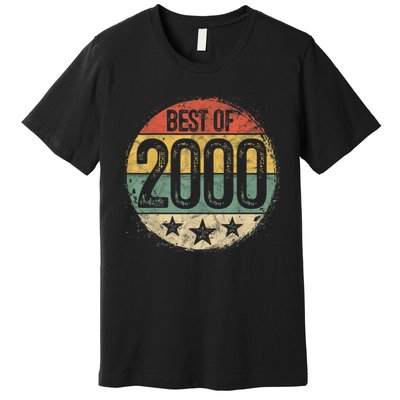 Circular Vintage Best of 2000 23 Year Old Gift 23rd Birthday Premium T-Shirt