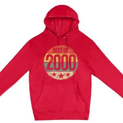 Circular Vintage Best of 2000 23 Year Old Gift 23rd Birthday Premium Pullover Hoodie