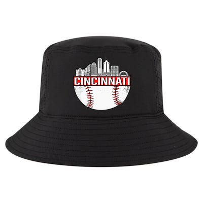 Cincinnati Vintage Baseball Distressed Gameday Retro Cool Comfort Performance Bucket Hat