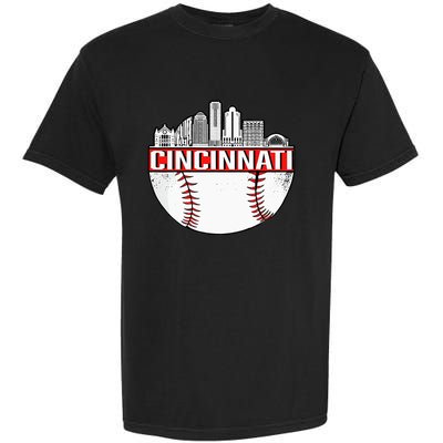 Cincinnati Vintage Baseball Distressed Gameday Retro Garment-Dyed Heavyweight T-Shirt