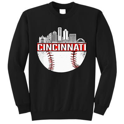 Cincinnati Vintage Baseball Distressed Gameday Retro Sweatshirt