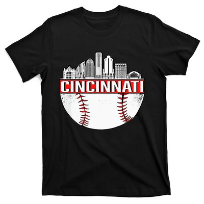 Cincinnati Vintage Baseball Distressed Gameday Retro T-Shirt