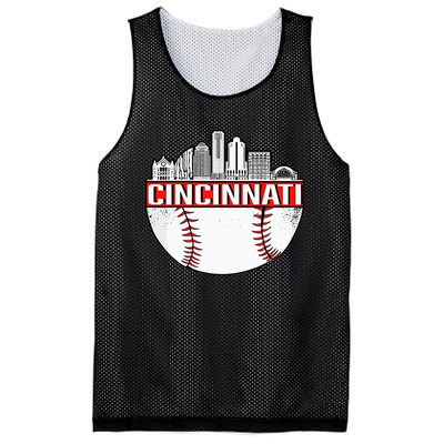 Cincinnati Vintage Baseball Distressed Gameday Retro Mesh Reversible Basketball Jersey Tank