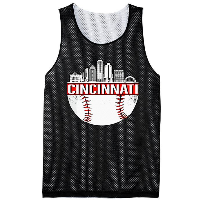 Cincinnati Vintage Baseball Distressed Gameday Retro Mesh Reversible Basketball Jersey Tank