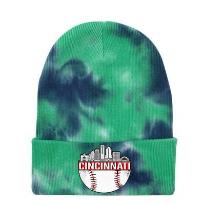 Cincinnati Vintage Baseball Distressed Gameday Retro Tie Dye 12in Knit Beanie