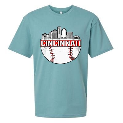 Cincinnati Vintage Baseball Distressed Gameday Retro Sueded Cloud Jersey T-Shirt