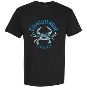 Chincoteague Virginia Blue Crab Design Garment-Dyed Heavyweight T-Shirt