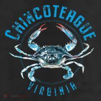 Chincoteague Virginia Blue Crab Design 7 Panel Mesh Trucker Snapback Hat