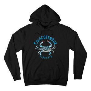 Chincoteague Virginia Blue Crab Design Hoodie