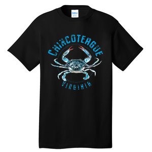 Chincoteague Virginia Blue Crab Design Tall T-Shirt