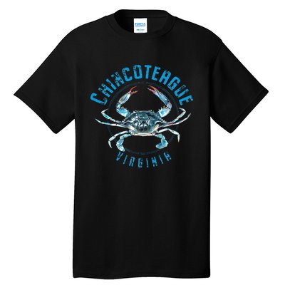 Chincoteague Virginia Blue Crab Design Tall T-Shirt