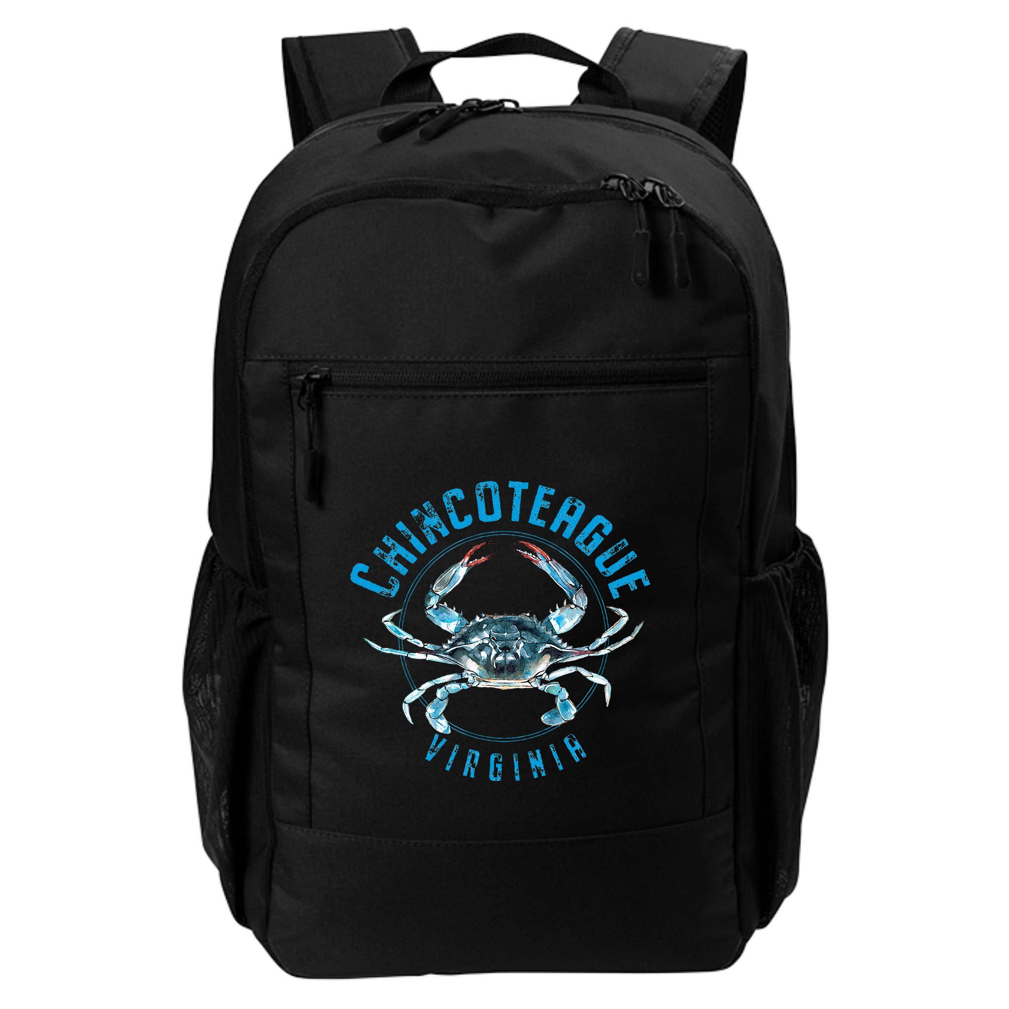 Chincoteague Virginia Blue Crab Design Backpack