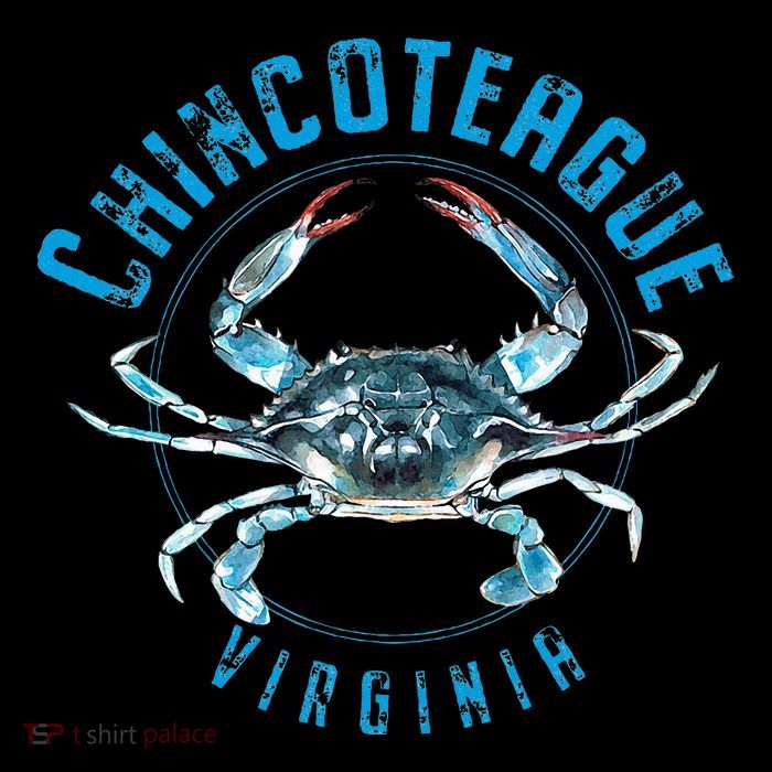 Chincoteague Virginia Blue Crab Design 7-Panel Snapback Hat