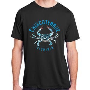 Chincoteague Virginia Blue Crab Design Adult ChromaSoft Performance T-Shirt