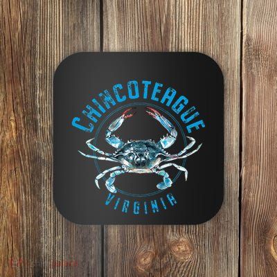 Chincoteague Virginia Blue Crab Design Coaster
