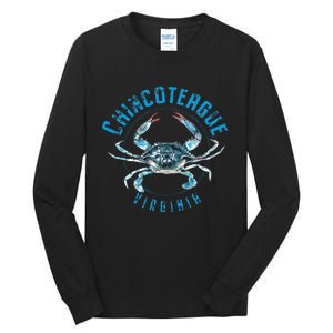 Chincoteague Virginia Blue Crab Design Tall Long Sleeve T-Shirt